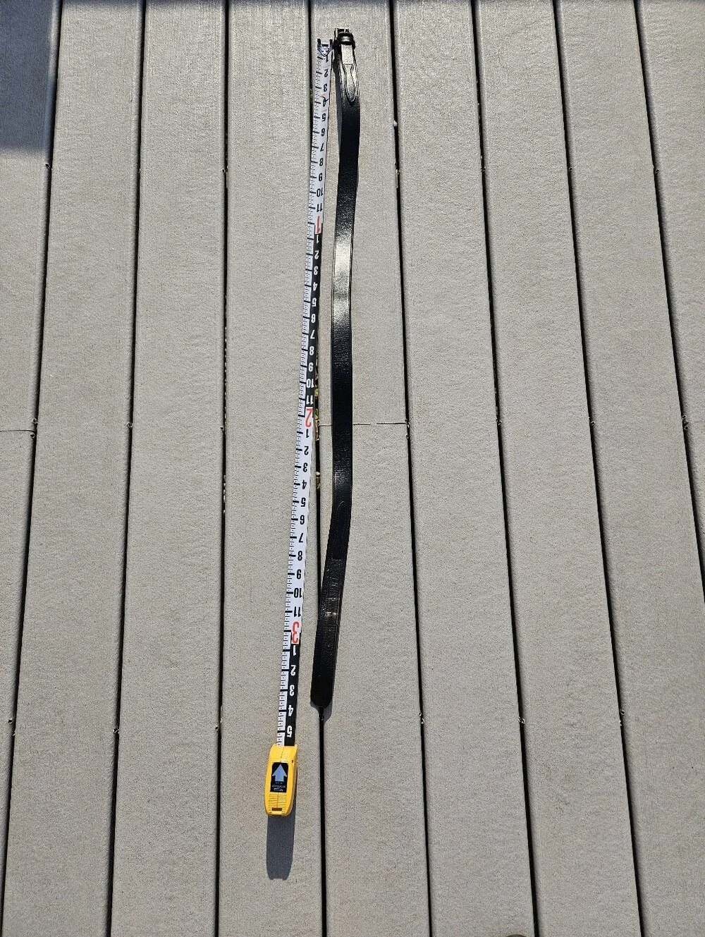 Black leather belt with silver buckle, size 36 #leather #buckle